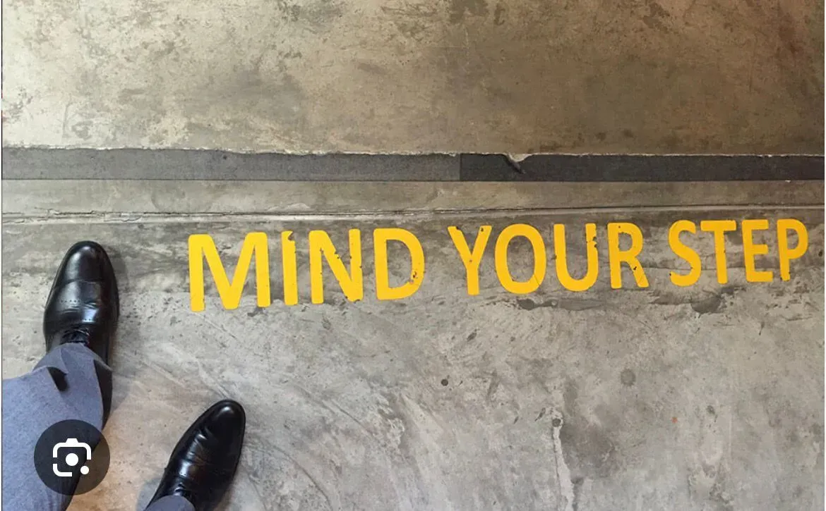 Slip and trip hazard with banana peel